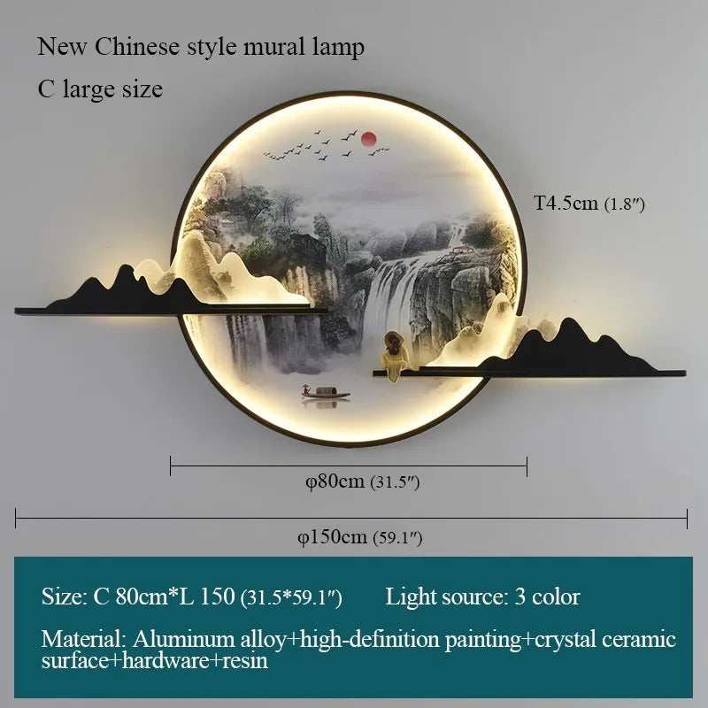 DecorBites™ Landscape LED Wall Picture Light for Home Living Bedroom Study