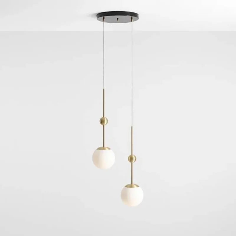 DecorBites™ Gold Glass Chandelier 3-Head Lamp Fixture for Living & Dining Room