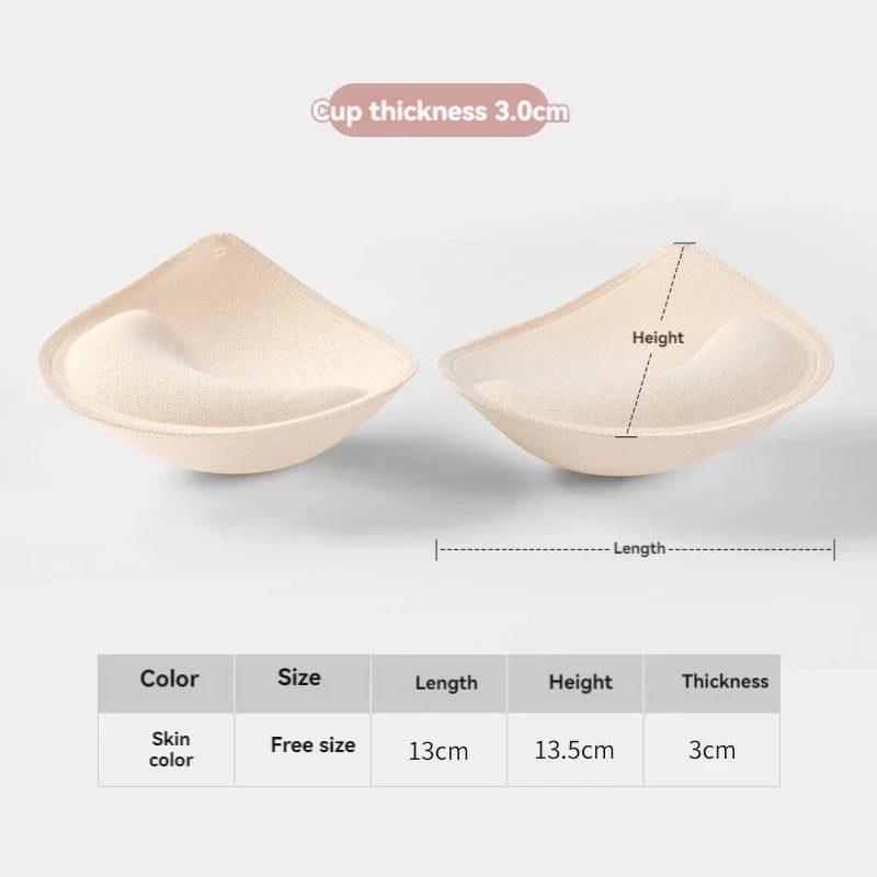 5 6 3 cm Sponge Padded Bra Thick Push Up Bra Pads Inserts Women Underwear Breast Lift Breathable Bra Pad Lining Swimsuit Insert