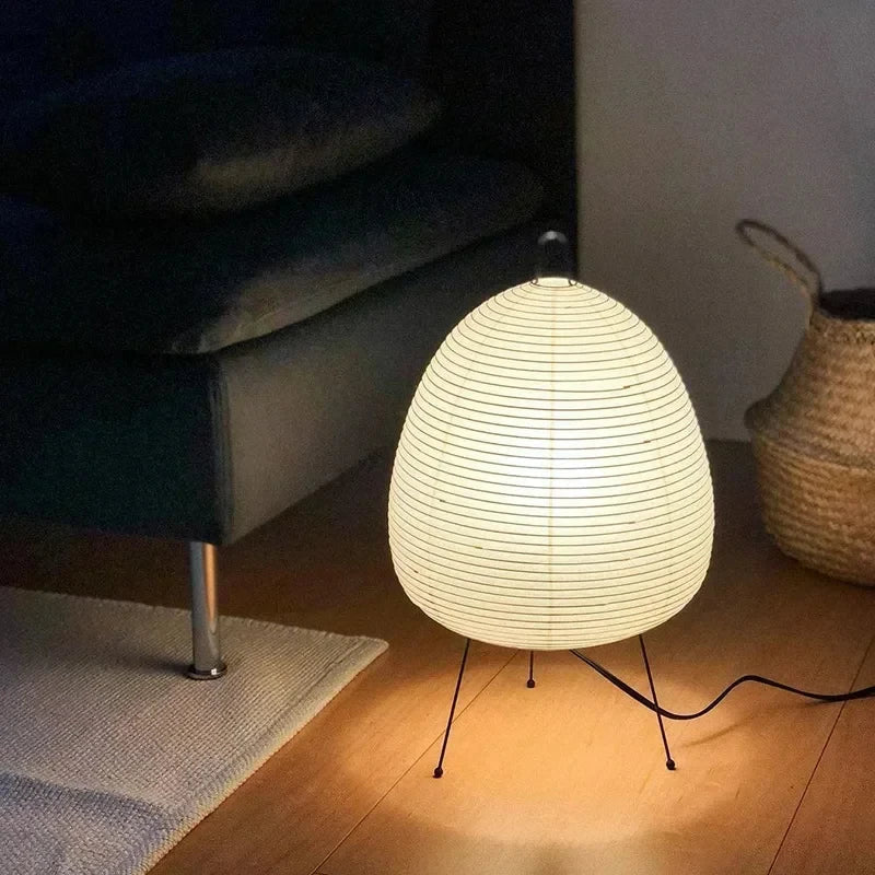 DecorBites™ Japanese Rice Paper Lantern LED Table Lamp for Stylish Home Decor