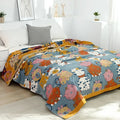 DecorBites™ Japanese Cotton Gauze Boho Throw Blanket - Summer Cool Quilt for Beds and Sofas