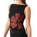 2025 New Fashion Women's Crop Tank Tops Fitted Flower Print Boat Neck Sleeveless Summer Tops for Party Club