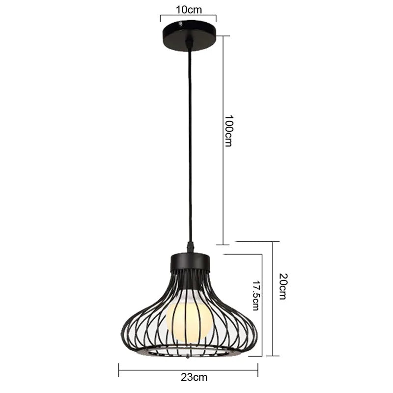 DecorBites™ Industrial Metal Ball Pendant Light for Bedroom Kitchen Island