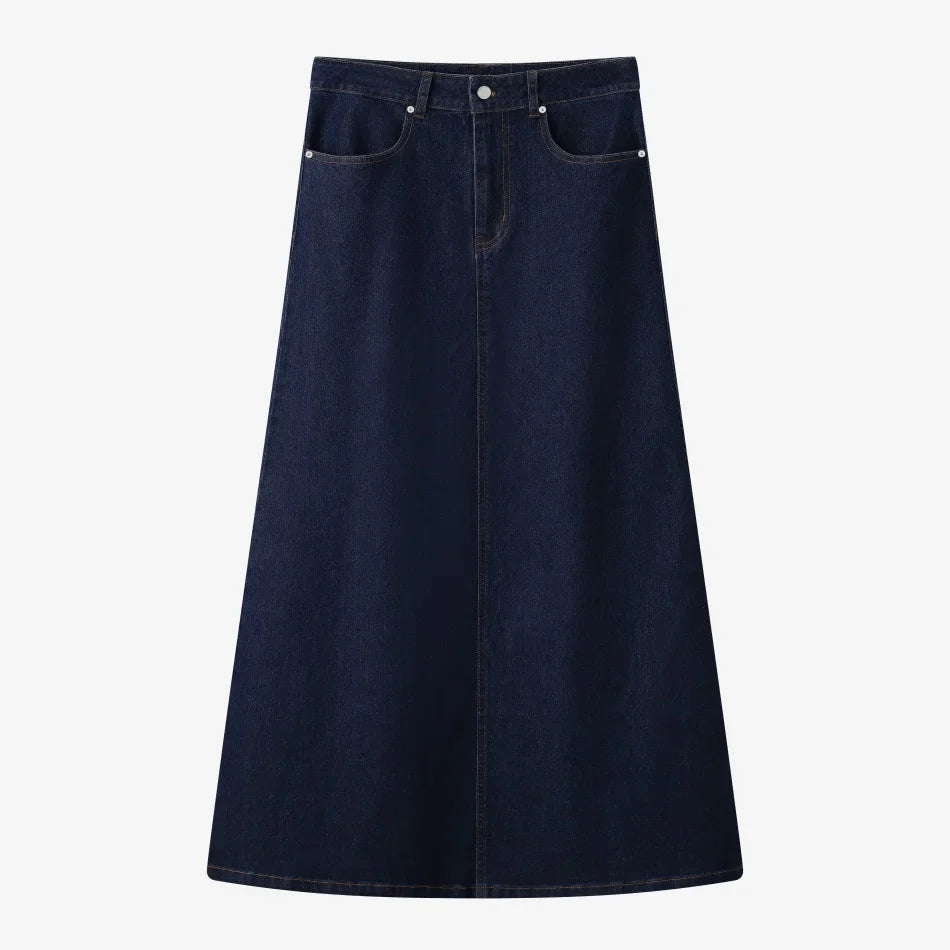 AS SS26  stretch denim skirt fashion lady wear elastic fabric ( waist expands about 2-3cm)