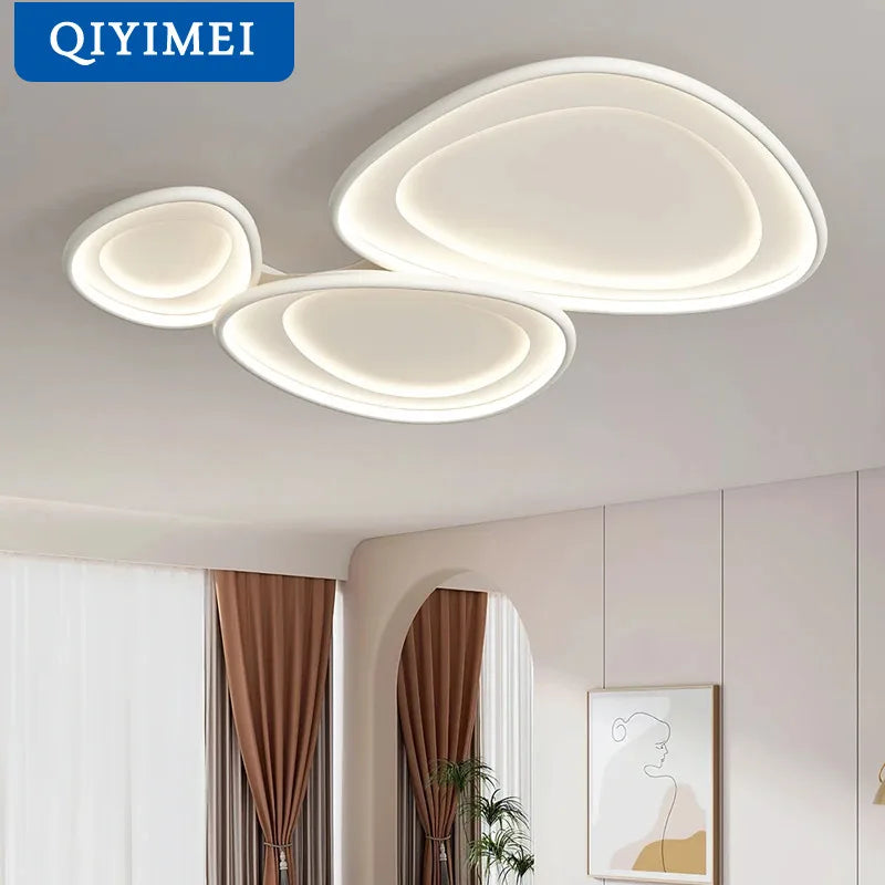 DecorBites™ LED Chandeliers White Chrome Kitchen Light Fixture Modern Home Lighting