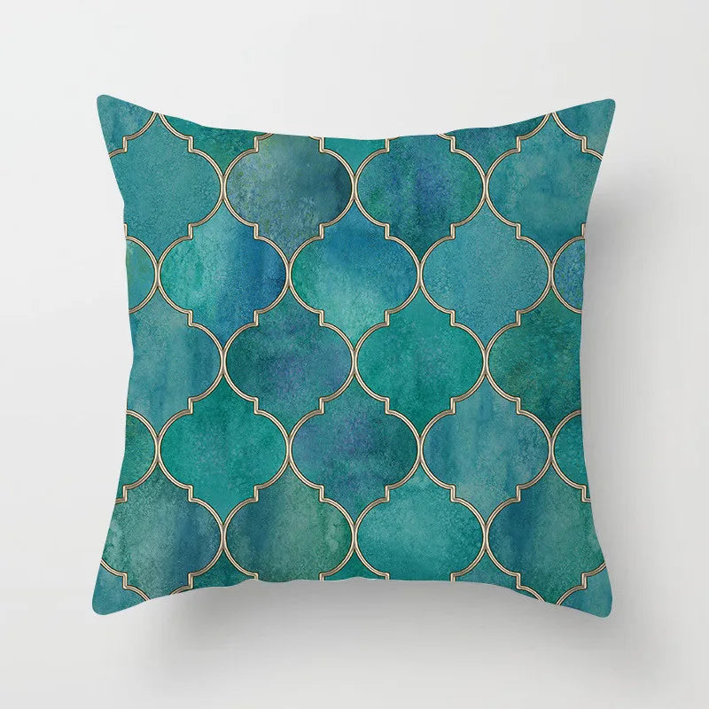 DecorBites™ Leaf Feather Cushion Covers Geometric Heart Print Pillowcase Home Decor