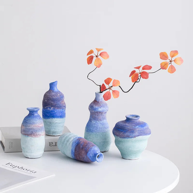 DecorBites™ Gradient Ceramic Vase - Tabletop Floral Decoration