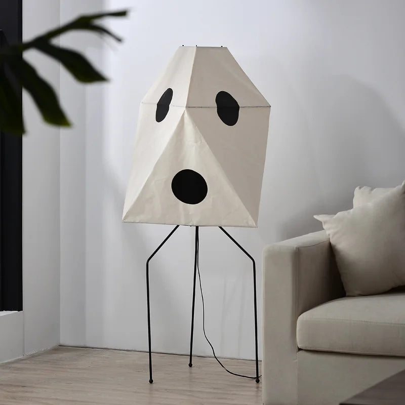 DecorBites™ Japanese Rice Paper Floor Lamp Modern Wabi Sabi Lantern Light