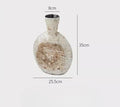 DecorBites™ Golden Shell Art Vase: Handmade Luxury Desktop Flower Arrangement & Home Decor
