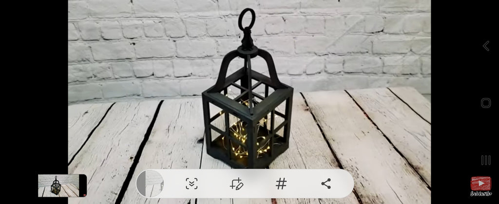 Unfinished Lantern Centerpiece