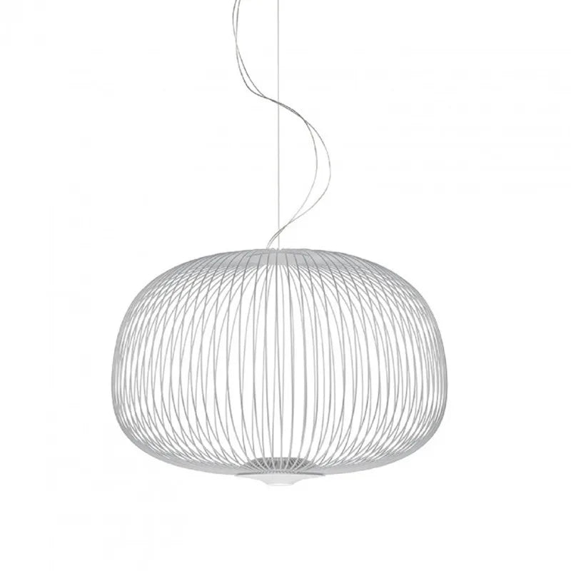 DecorBites™ Gold Cage LED Pendant Lamp Spokes Chandelier
