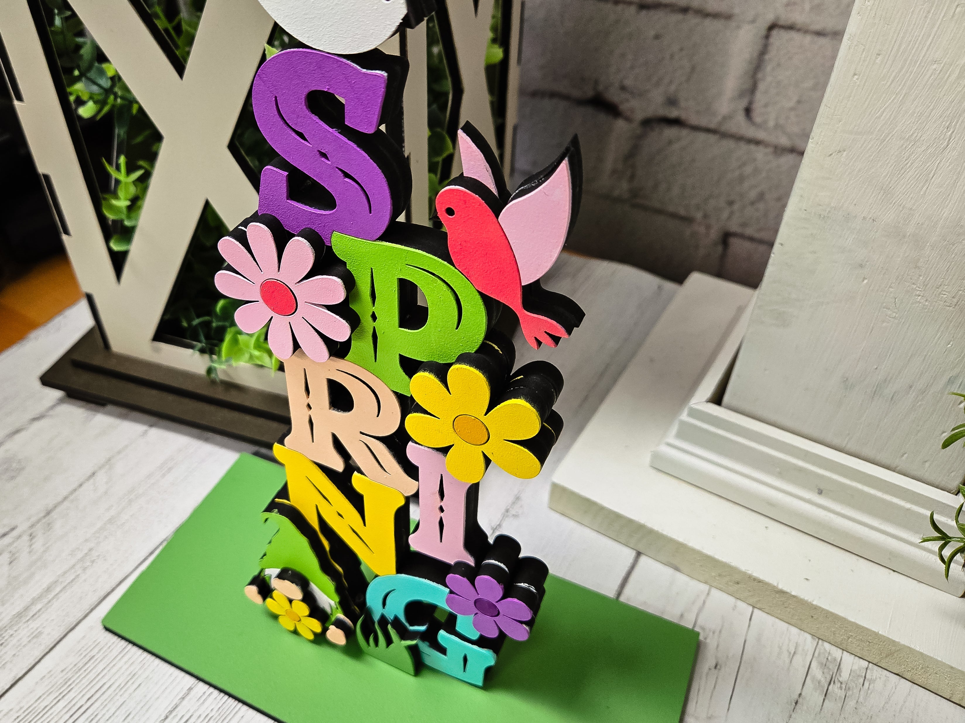 Spring Tabletop Stander with Gnome - DIY Unfinished Kit - Lvl 2