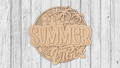 Summer Vibes Tropical Pattern Door Hanger - DIY Unfinished Kit - Lvl 2