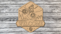 Welcome Mountain Bike Door Hanger DIY Unfinished Kit