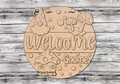 Welcome Gnome Mushroom Door Hanger DIY Unfinished Kit