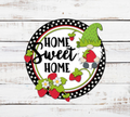 Finished - HOME SWEET HOME Strawberry Gnome Door Hanger