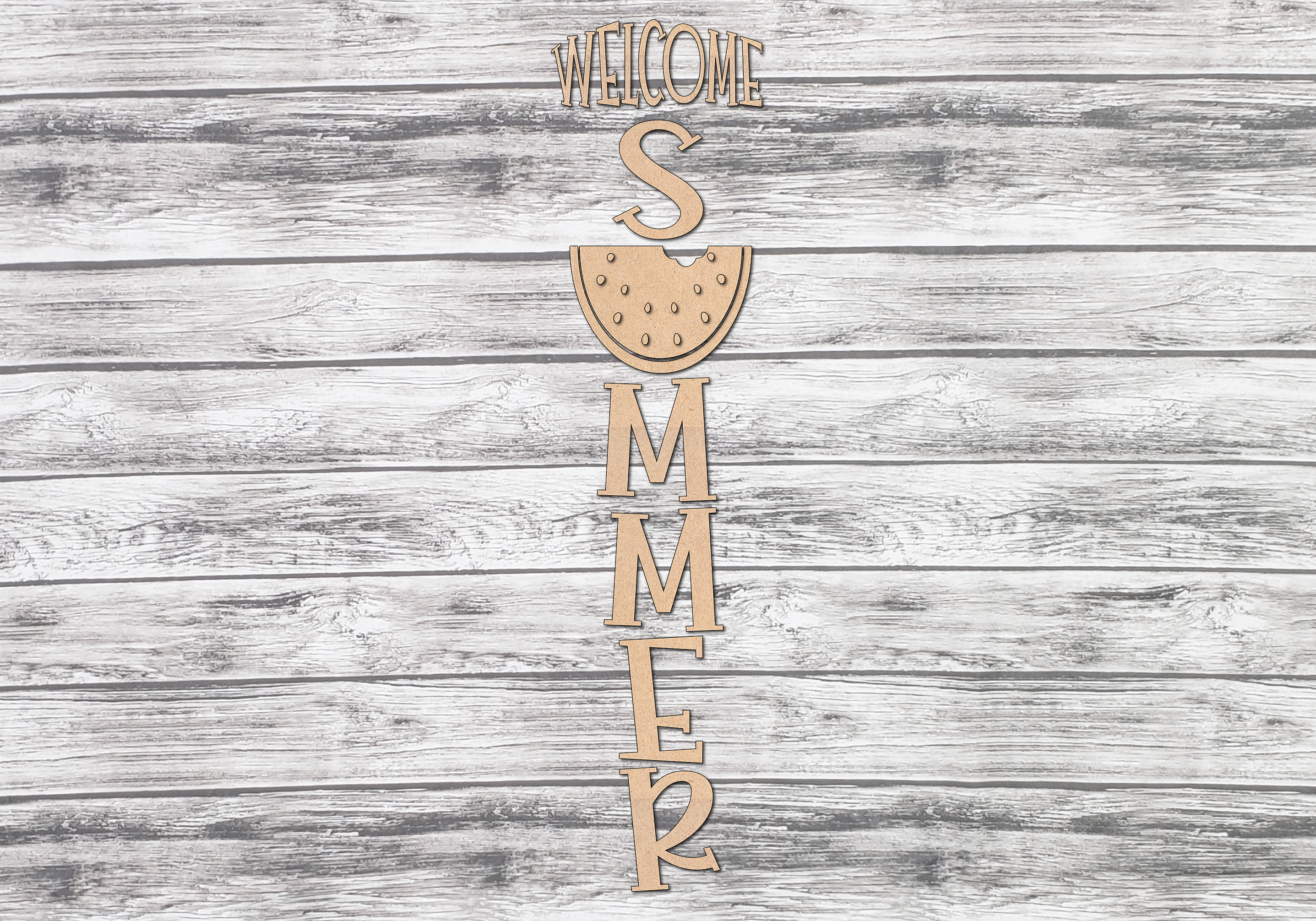 Welcome Summer Watermelon Vertical Porch Leaner DIY Unfinished Kit