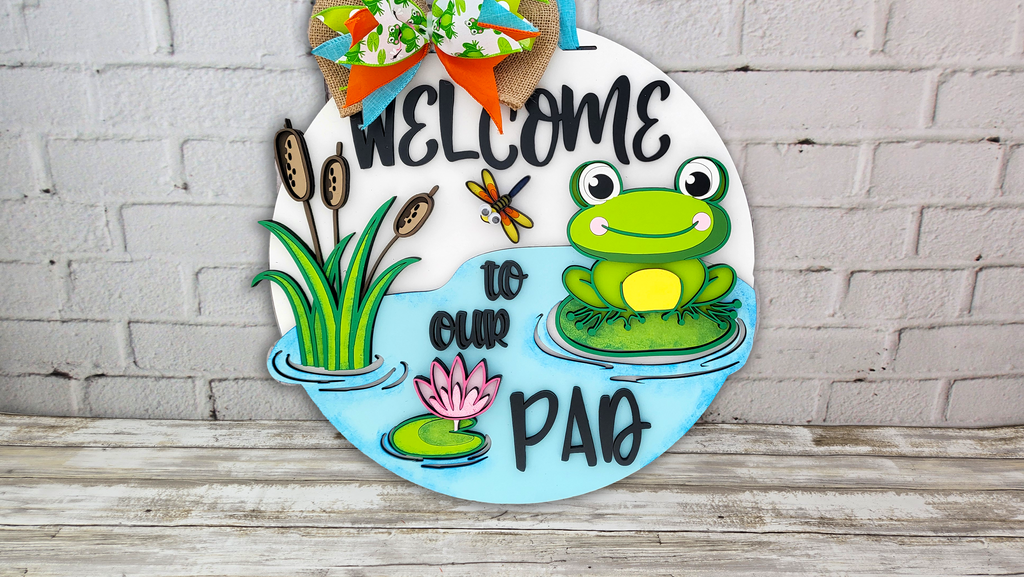 WELCOME to our Pad Frog Door Hanger - DIY Unfinished Kit - Lvl 2