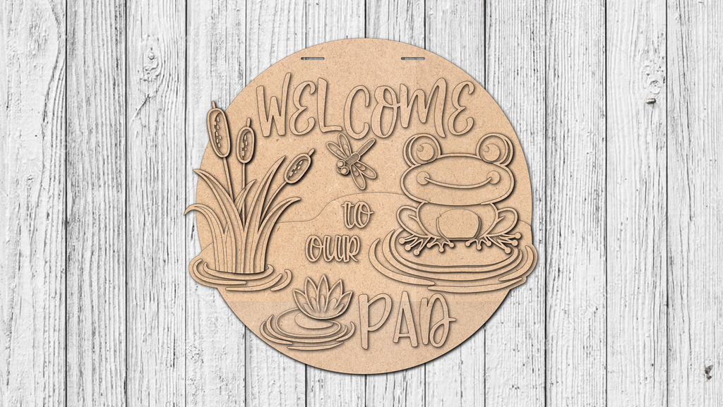 WELCOME to our Pad Frog Door Hanger - DIY Unfinished Kit - Lvl 2