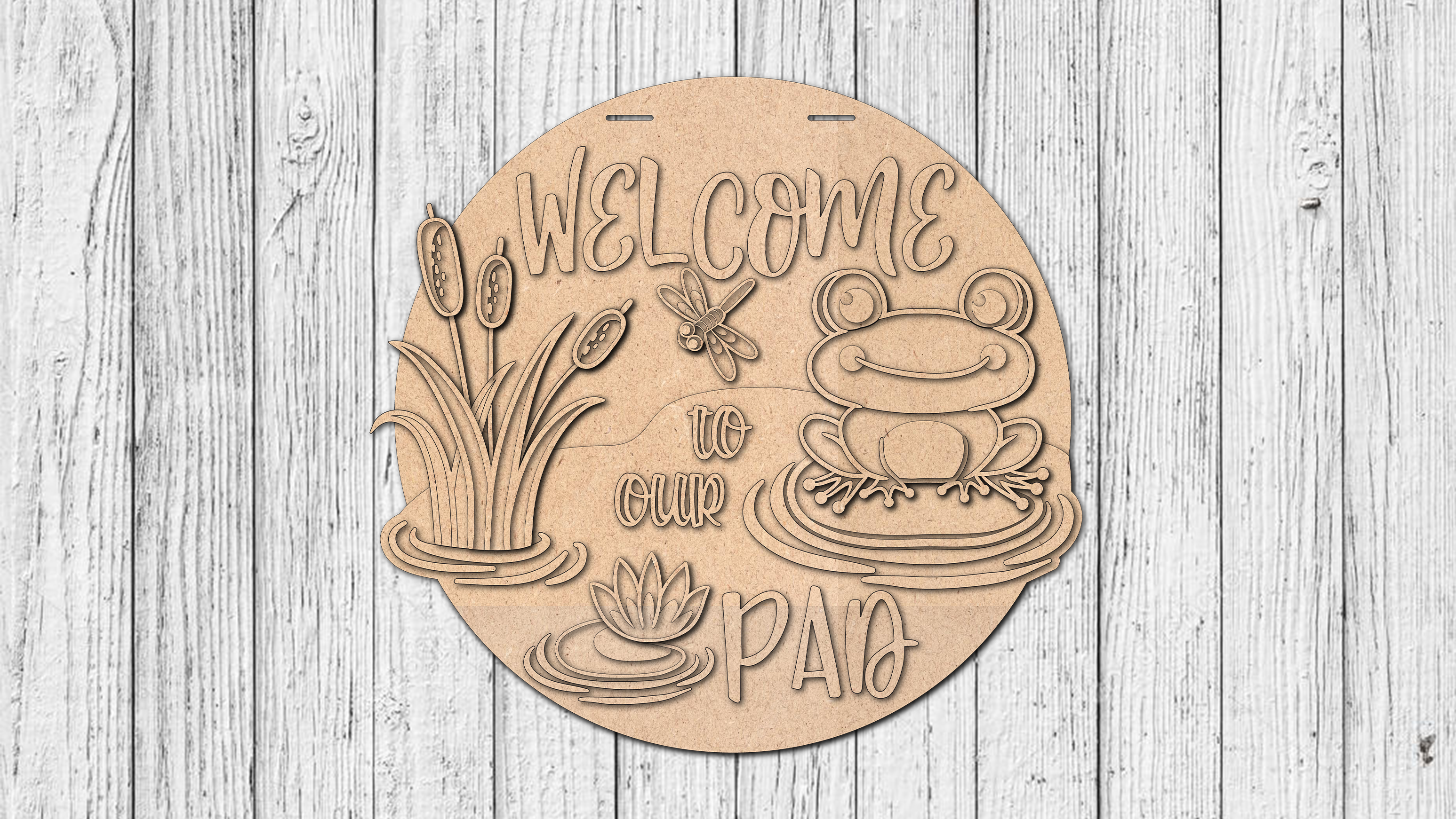 WELCOME to our Pad Frog Door Hanger - DIY Unfinished Kit - Lvl 2