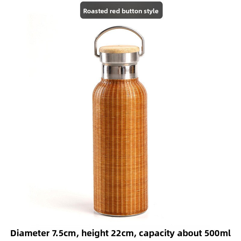 Bamboo Insulated Thermos Cup