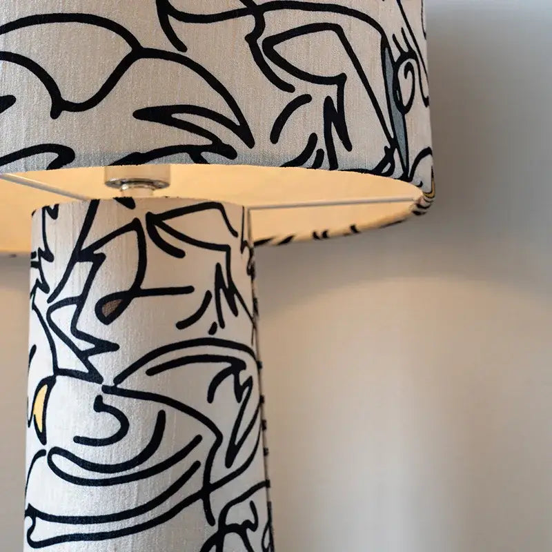 Abstract black and white study lamp – bedroom designer french medieval
