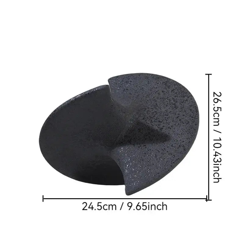 Abstract black glossy geometric ceramic gyroscope ornaments living room