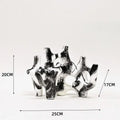 Abstract black & white coral reef piping sculpture living room figurine