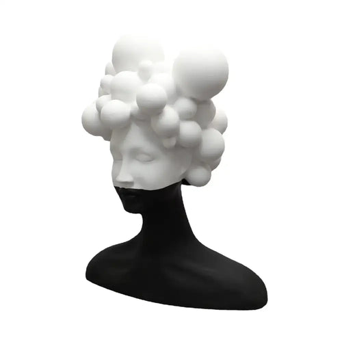 Abstract black & white woman figurine resin sculpture living room decor