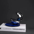 Abstract blue & silver semi-circle ornaments living room home decor