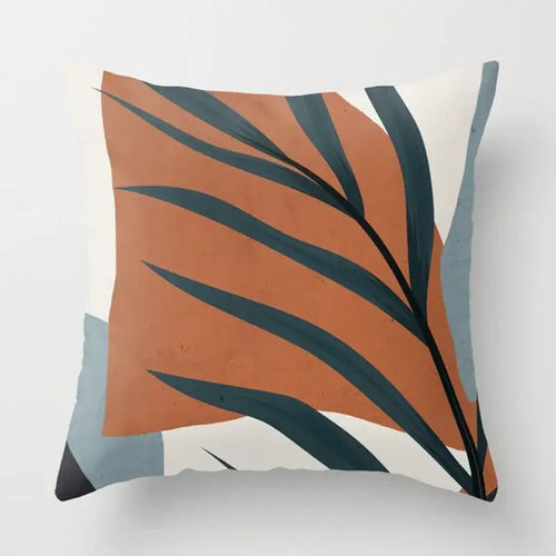Abstract botanical earthy decorative pillowcase living room cushion cover