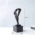 Abstract bronze diving sportsman metal sculpture living room decor