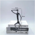 Abstract bronze metal human sculpture set living room decor