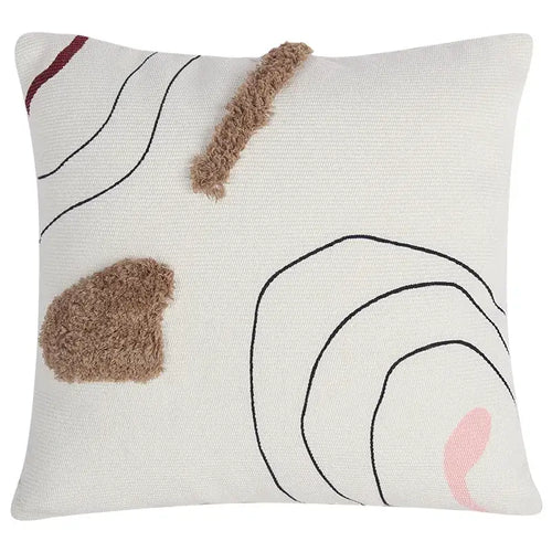 Abstract line colors cushion cover living room tufted pillow case