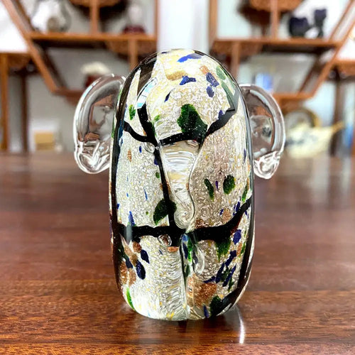 Abstract multi-color elephant crystal glass sculpture living room decor