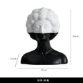 Abstract portrait resin figure black & white living room decor