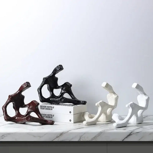 Abstract skeleton decor figure sculpture living room bookends