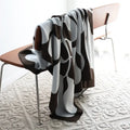 Abstract wavy jacquard imitation cashmere throw blanket living room
