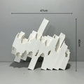 Abstract white decorbites geometric ceramics flower vase living room