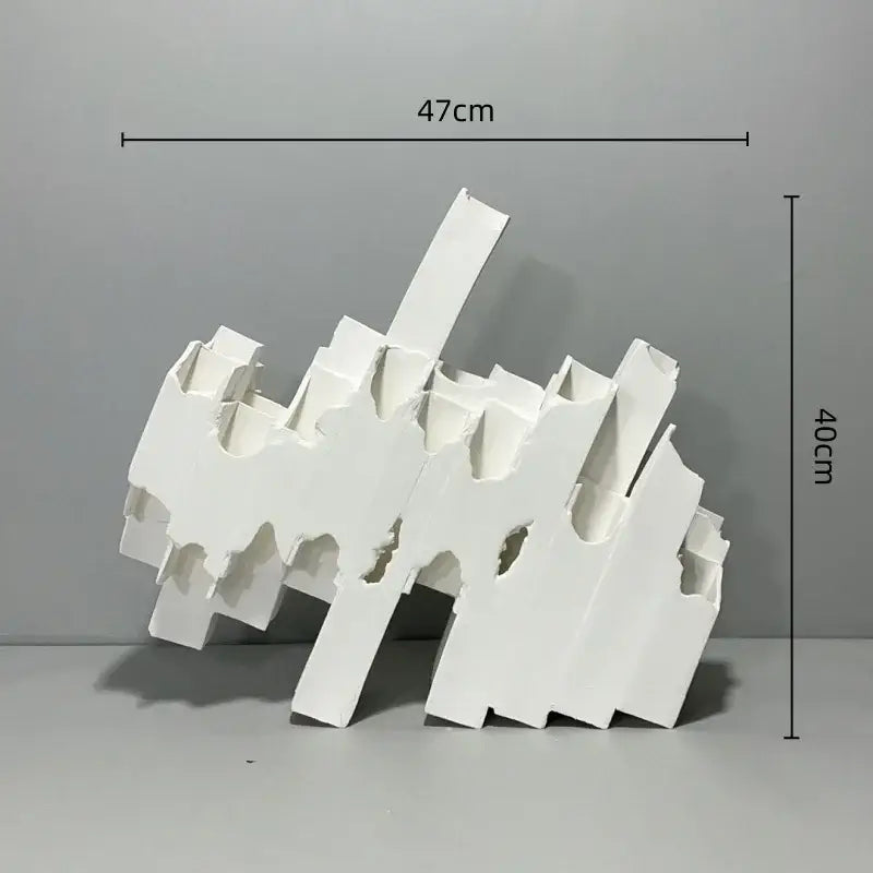 Abstract white decorbites geometric ceramics flower vase living room