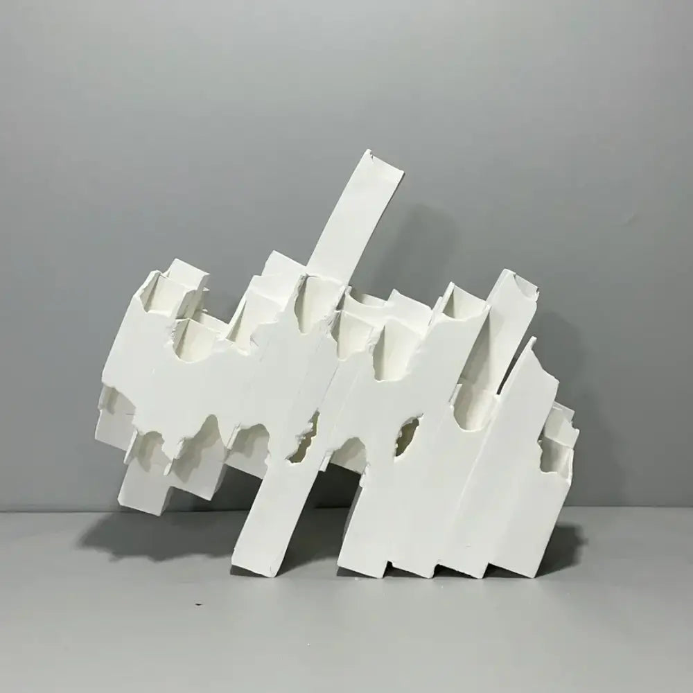 Abstract white decorbites geometric ceramics flower vase living room
