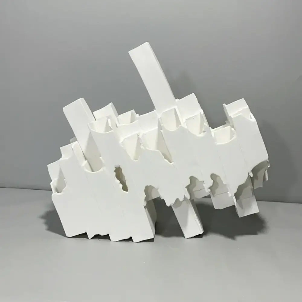 Abstract white decorbites geometric ceramics flower vase living room