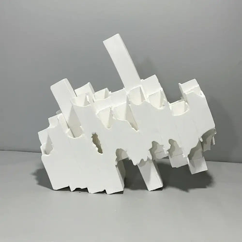Abstract white decorbites geometric ceramics flower vase living room