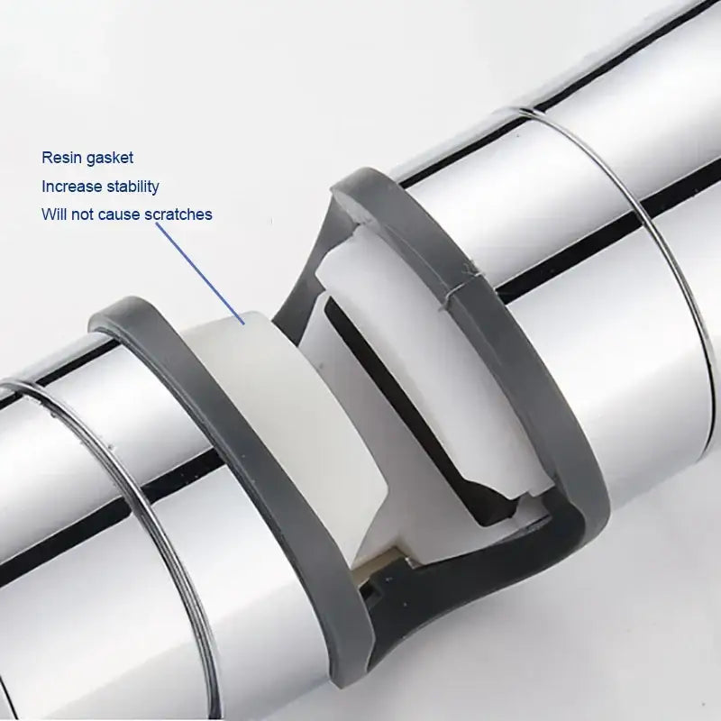 Adjustable chrome and gray shower head holder bathroom slider bracket