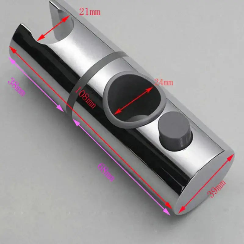 Adjustable chrome and gray shower head holder bathroom slider bracket