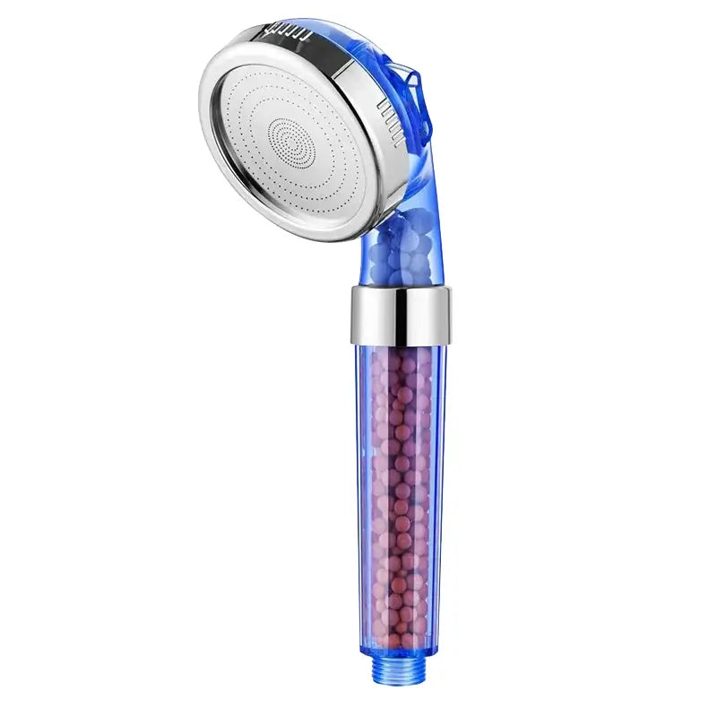 Adjustable high pressure shower head with filter beads for bathroom