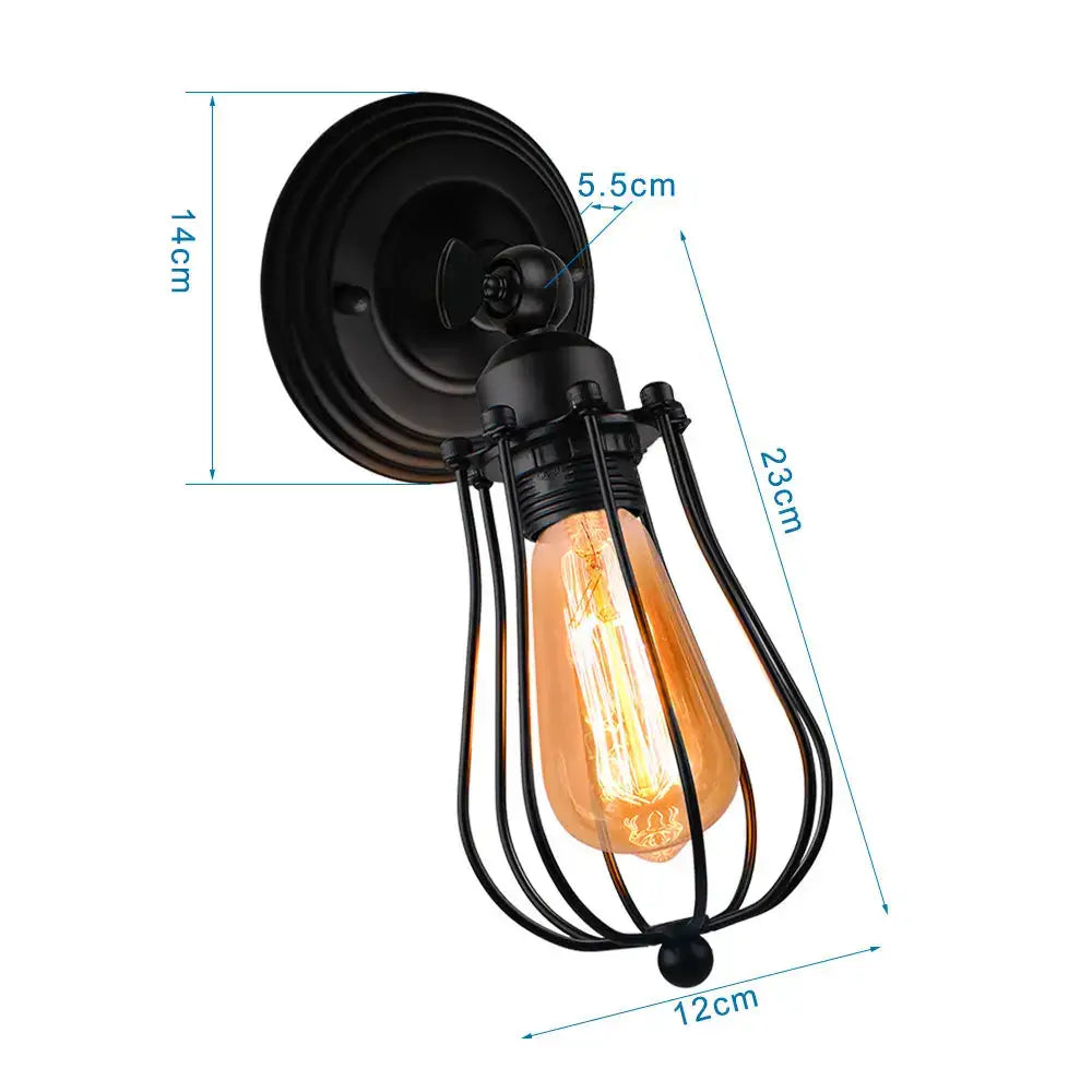 Adjustable industrial wall light in bronze for bedroom and hallway
