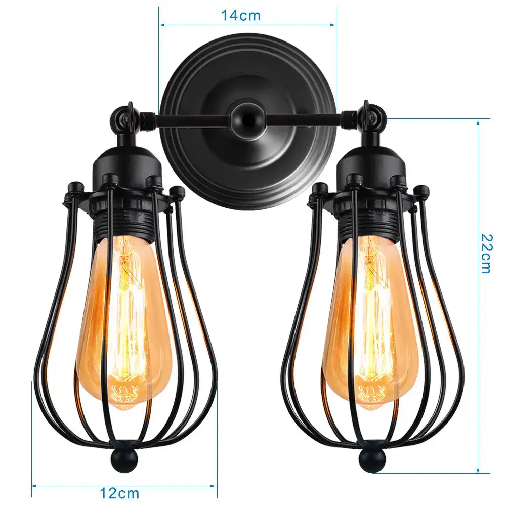 Adjustable industrial wall light in bronze for bedroom and hallway