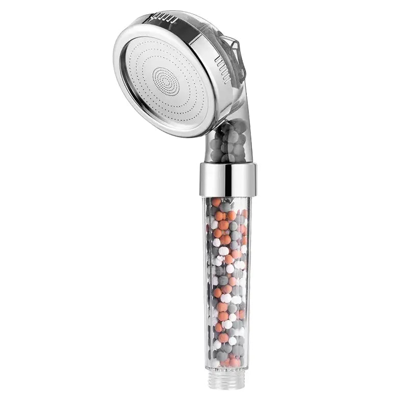 Adjustable jetting shower head bathroom high pressure filtered beads
