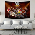 Aerosmith band tapestry red & yellow bedroom wall hanging